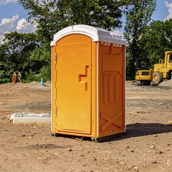 how often are the porta potties cleaned and serviced during a rental period in Chase MI